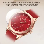 Naviforce 5051 Rubber Belt Ladies Watch- Red - Image 2