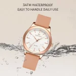 Naviforce 5051 Rubber Belt Ladies Watch- Rose Gold - Image 2
