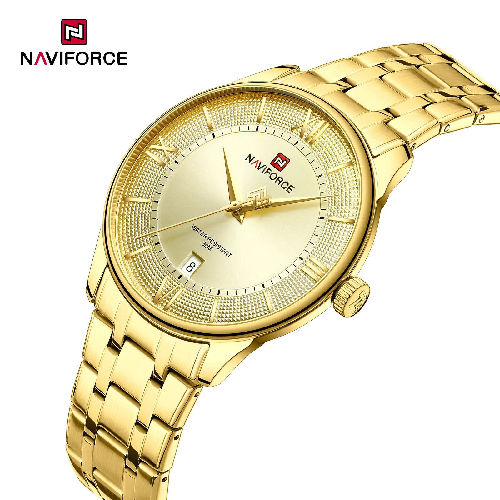1765365420380_1761834099394_img_15 Naviforce 9272 Stainless Steel Men’s Watch- Golden - Image 1