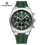 Naviforce 8080 Chronograph Rubber Belt Men’s Watch- Green - Image 3