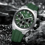 Naviforce 8080 Chronograph Rubber Belt Men’s Watch- Green