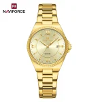 Naviforce 5073 Stainless Steel Ladies Watch- Golden - Image 5