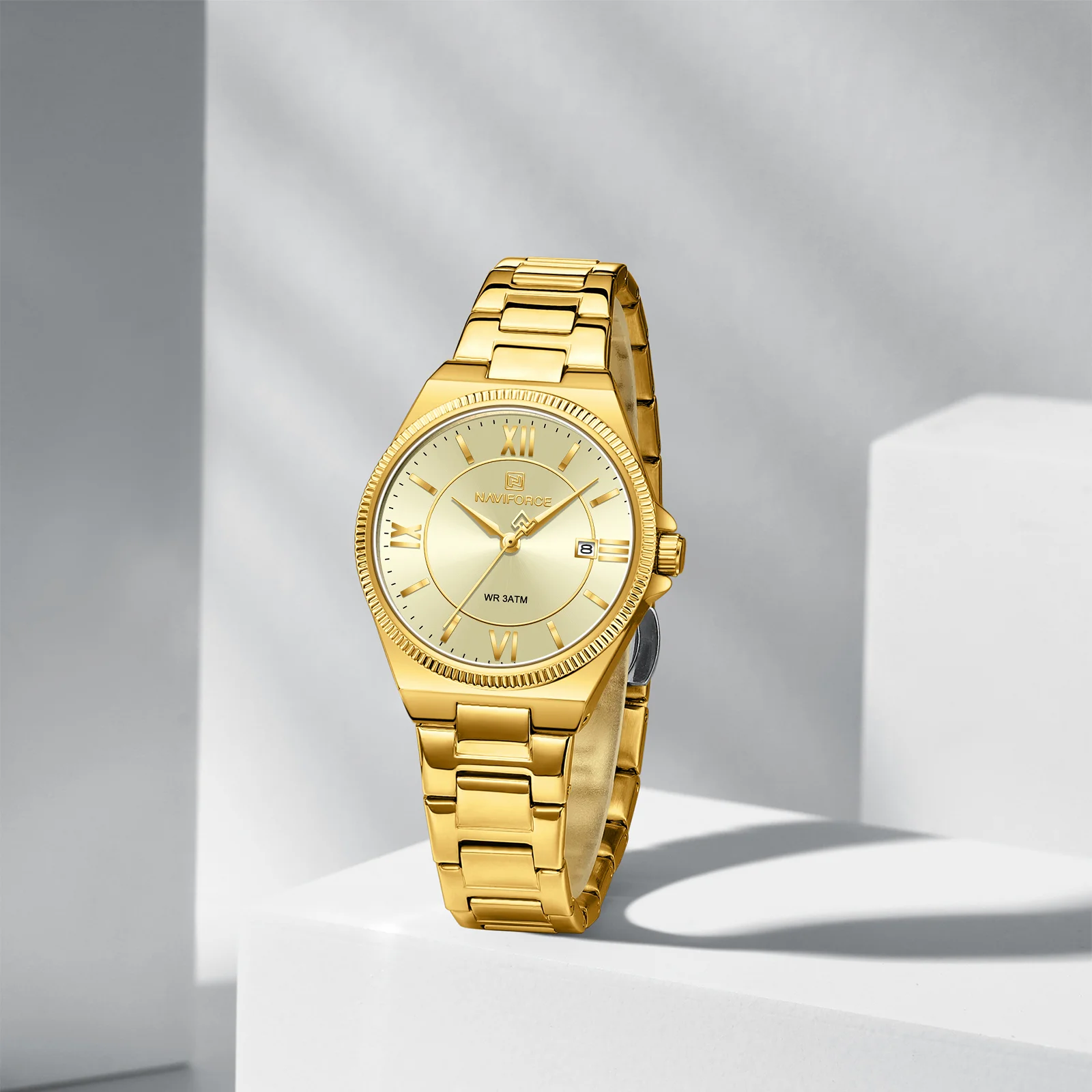 1772530692677_img_8177 Naviforce 5073 Stainless Steel Ladies Watch- Golden - Image 1