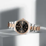 Naviforce 5073 Stainless Steel Ladies Watch- Silver Rose Gold/Black - Image 3