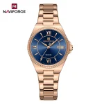 Naviforce 5073 Stainless Steel Ladies Watch- Rose Gold/Blue - Image 5