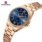 Naviforce 5073 Stainless Steel Ladies Watch- Rose Gold/Blue - Image 4