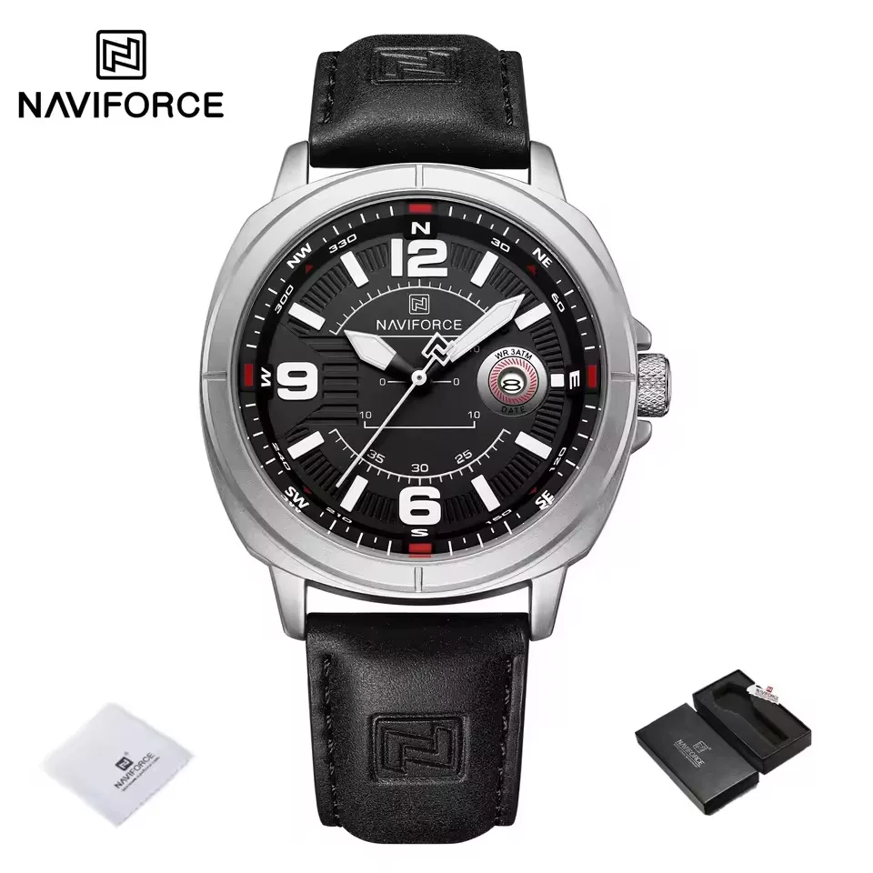 2025-08-12-1755001998430-Se0ae1b38ba754edb9d867d0ca7f6ce4dI.jpg_960x960q75.jpg_ Naviforce 8078 Leather Belt Men’s Watch- Black - Image 1