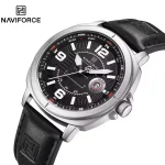 Naviforce 8078 Leather Belt Men’s Watch- Black - Image 2