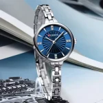 Curren 9097 Stainless Steel Ladies Watch- Silver/Blue