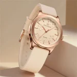 Naviforce 5051 Rubber Belt Ladies Watch- Golden - Image 2