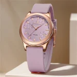 Naviforce 5051 Rubber Belt Ladies Watch- Purple