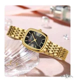 Curren 9093 Stainless Steel Ladies Watch- Golden/Black