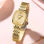 Curren 9093 Stainless Steel Ladies Watch- Golden