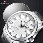 Naviforce 8032 Stainless Steel Men’s Watch- Silver/White - Image 2