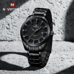 Naviforce 8032 Stainless Steel Men’s Watch- Black