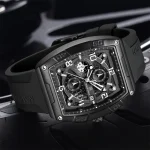 Naviforce 8052 Chronograph Rubber Belt Men’s Watch- Black - Image 3