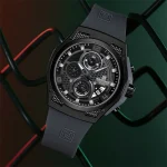 Naviforce 8051 Chronograph Rubber Belt Men's Watch- Gray - Image 2