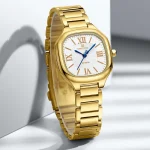 Naviforce 5042 Stainless Steel Ladies Watch- Golden/White - Image 2