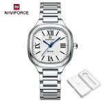 Naviforce 5042 Stainless Steel Ladies Watch- Silver - Image 2