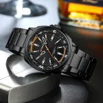 Curren 8455 Stainless Steel Men’s Watch- Black - Image 2