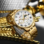 Curren 8427 Chronograph Men’s Watch- Golden - Image 2