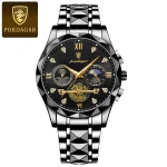 Poedagar 996 Chronograph Men’s Watch- Black