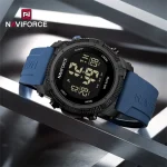 Naviforce 7104 Rubber Belt Men’s Watch- Blue - Image 2