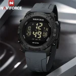 Naviforce 7104 Rubber Belt Men’s Watch- Gray