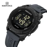 Naviforce 7104 Rubber Belt Men’s Watch- Gray - Image 3