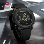 Naviforce 7104 Rubber Belt Men’s Watch- Black - Image 2
