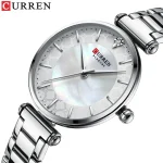 Curren 9072 Stainless Steel Ladies Watch- Silver - Image 2
