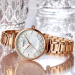 Curren 9072 Stainless Steel Ladies Watch- Rose Gold - Image 2