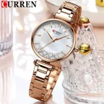 Curren 9072 Stainless Steel Ladies Watch- Rose Gold