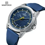 Naviforce 8031 Rubber Belt Men’s Watch- Blue - Image 2