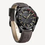 Naviforce 8023 Leather Belt Men’s Watch- Coffee - Image 2