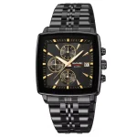SKMEI 2434 Chronograph Men’s Watch- Black - Image 3