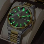 Poedagar 896 Stainless Steel Men's Watch- Silver Golden/Gray - Image 2