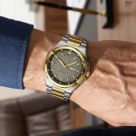 Poedagar 896 Stainless Steel Men's Watch- Silver Golden/Gray - Image 3