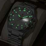 Poedagar 896 Stainless Steel Men's Watch- Silver/White - Image 2