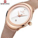 Naviforce 5004 Stainless Steel Ladies Watch- Rose Gold/White - Image 6