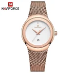Naviforce 5004 Stainless Steel Ladies Watch- Rose Gold/White - Image 4