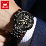 Olevs 9910 Automatic Mechanical Men’s Watch- Black - Image 5