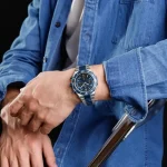 Naviforce 8049 Chronograph Men's Watch- Silver/Blue - Image 3
