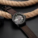 Curren 8301 Leather Belt Men’s Watch- Coffee - Image 2