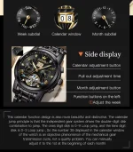 Olevs 9910 Automatic Mechanical Men’s Watch- Black - Image 6