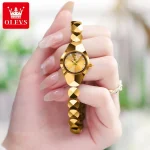 Olevs 7007 Tungsten Steel Ladies Watch- Golden - Image 3