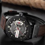 Curren 8301 Leather Belt Men’s Watch- Coffee - Image 6