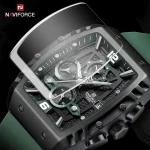Naviforce 8025 Chronograph Rubber Belt Men’s Watch- Green - Image 6