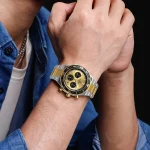 Naviforce 8049 Chronograph Men's Watch- Silver/Gold - Image 4