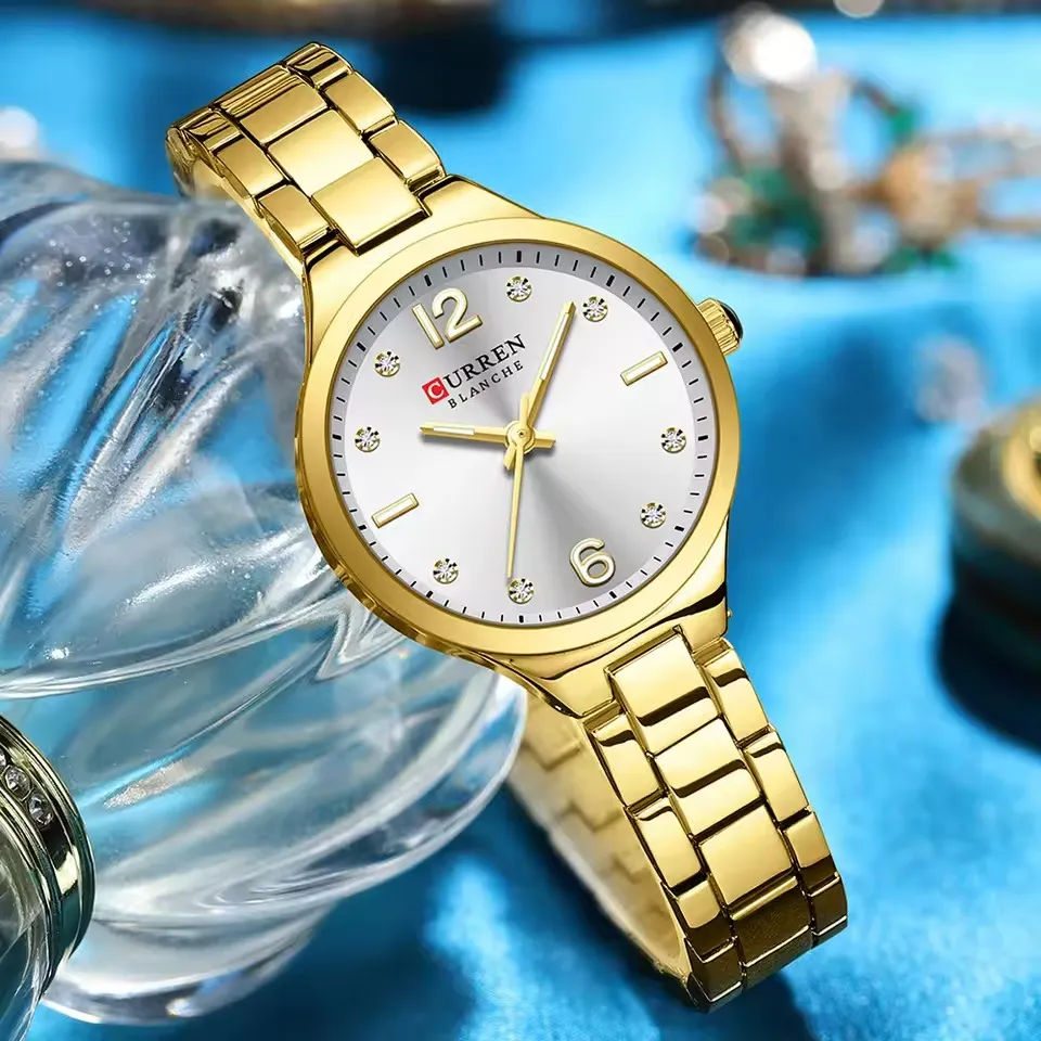 1765365441563_1762007958458_imgi_3 Curren 9105 Stainless Steel Ladies Watch- Golden/White - Image 1